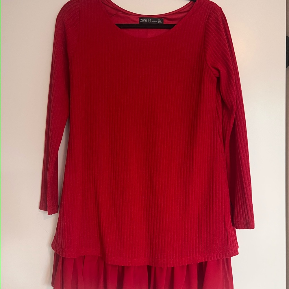 Zanzea Vibrant Red Knit Top